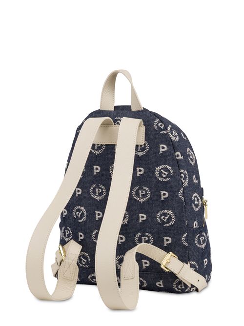 Zaino Heritage Marina In Denim Blu/avorio POLLINI | TE8412PP03Q6G/75A